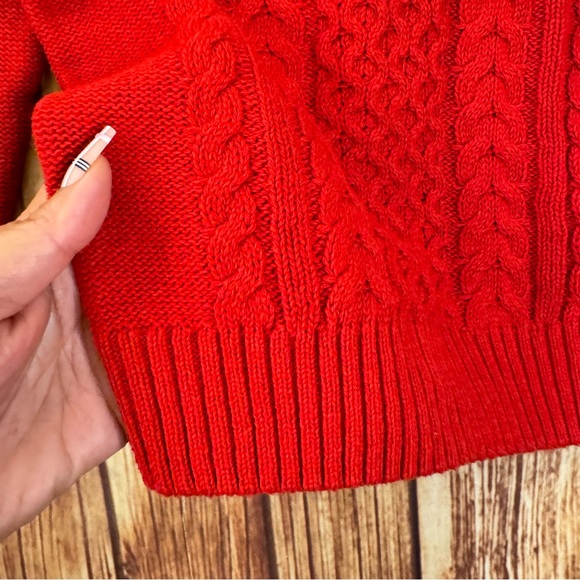 Maximus Rex Kids Toddler Crew Neck Red Cable Knit Pullover Sweater Size 5 - Picture 3 of 9